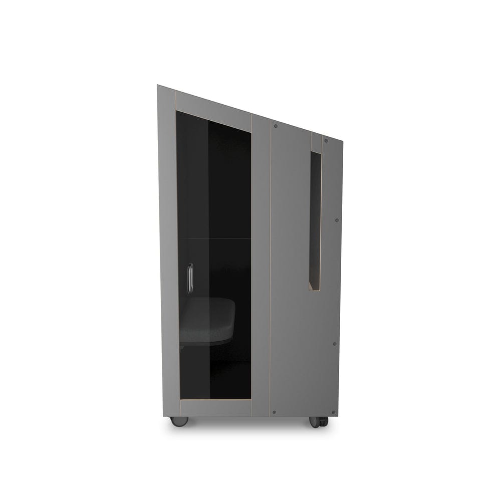 Nook Solo 90 pod in white and grey, front view