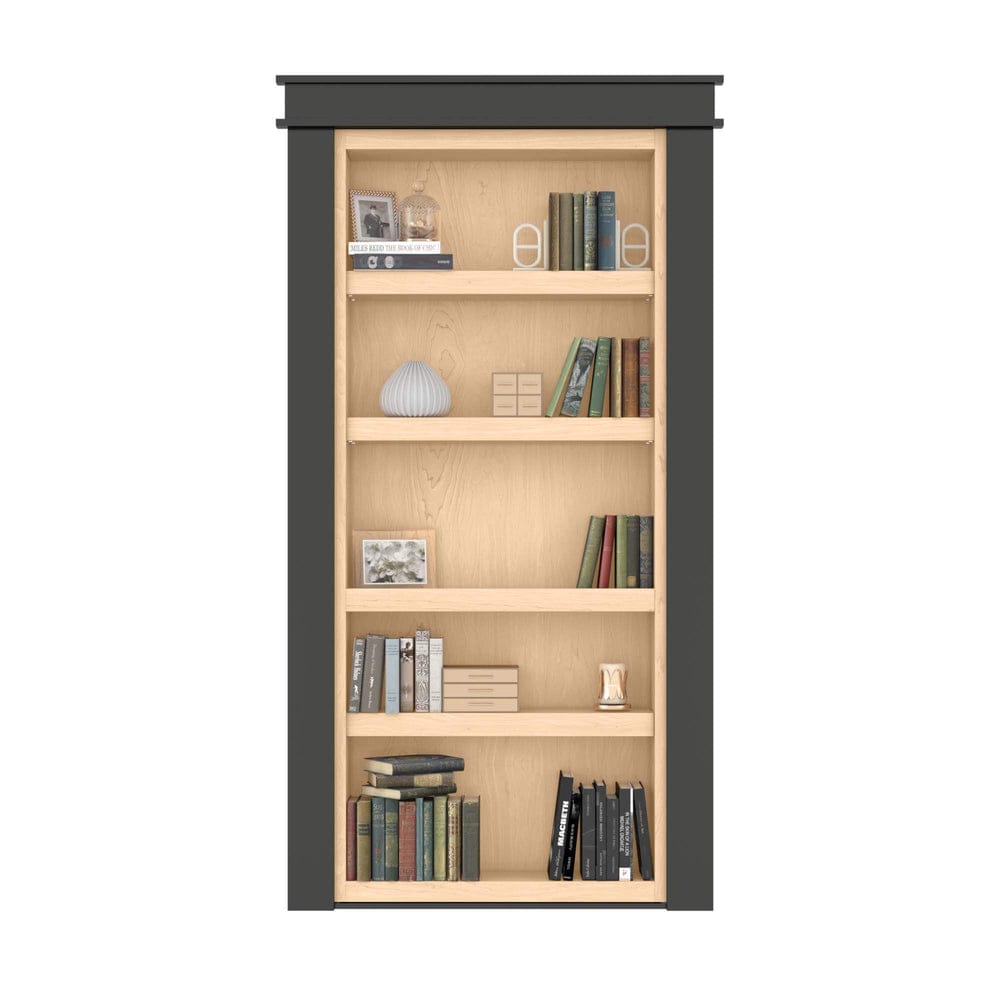 Murphy Door Armored Bookcase Door, closed, looks like a regular bookcase